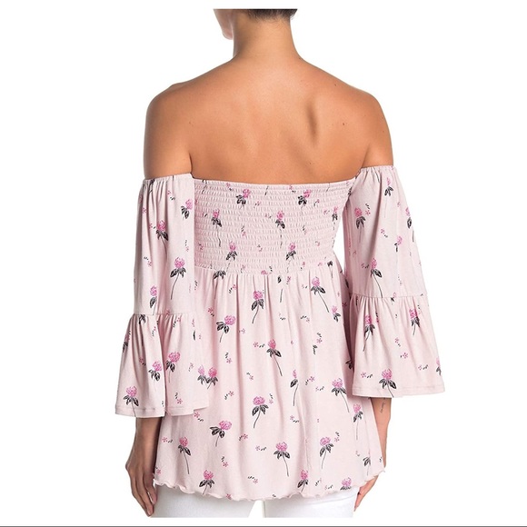 FREE PEOPLE BOHO FLOWY TUNIC TOP FLORAL BLOUSE A2C - Picture 4 of 16